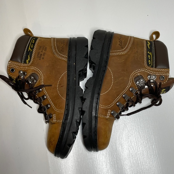 Ad Tec Boots Womens 8 Work Boots Safety Steel Toe Brown Ankle Top ASTM F-2413 - Picture 4 of 15